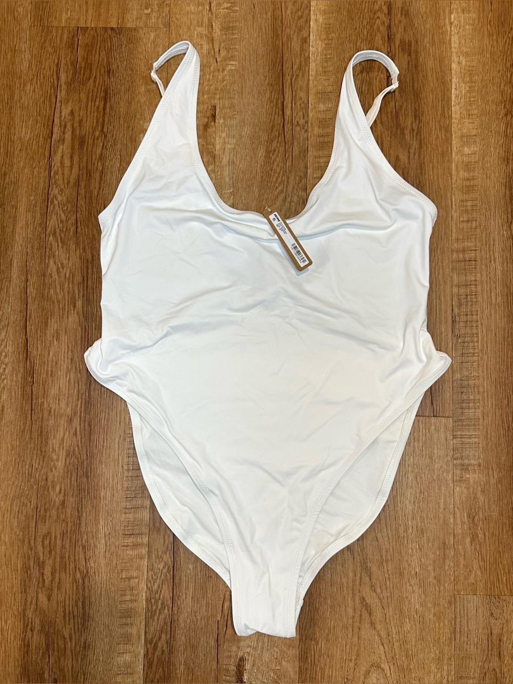SKIMS White One-Piece Swimsuit